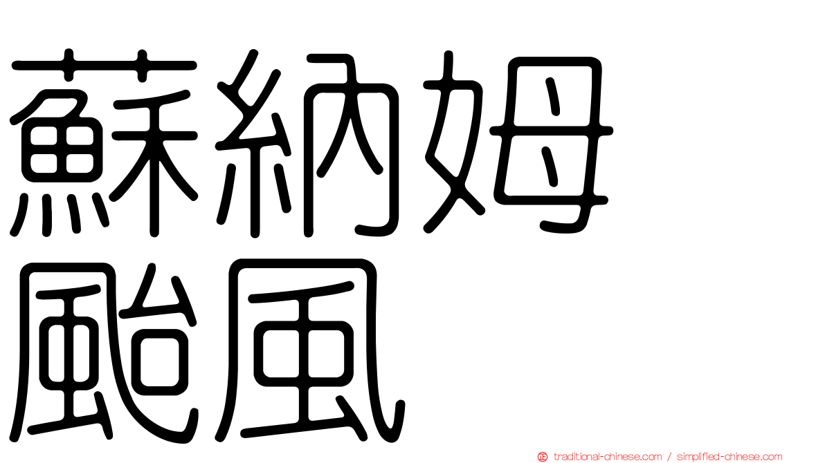 蘇納姆　颱風